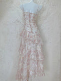 Ndyad Floral Dress Suspender Chiffon Long Dress HZ1024