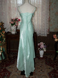 Ndyad Vintage Spaghetti Strap Chiffon Long Prom Dress HZ1024