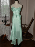 Ndyad Vintage Spaghetti Strap Chiffon Long Prom Dress HZ1024