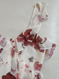 Ndyad ruffled halter dress with floral print HZ1024