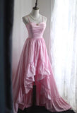 Ndyad Spaghetti Strap Satin Long Bridesmaid Dress Birthday Quinceanera Dress Prom Dress HZ1024