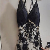 Ndyad Spaghetti Strap Chiffon Applique Long Prom Dresses Temperament Party Dresses HZ1024