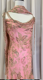 Ndyad Fairytale Pink Spaghetti Straps Mermaid Evening Gowns Vintage Elegant Beaded Silk Long Prom Dress Guest Dresses HZ1024