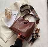 Ndyad Korean style fashion shoulder messenger bag niche design portable bucket bag HZ1024