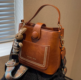 Ndyad Korean style fashion shoulder messenger bag niche design portable bucket bag HZ1024