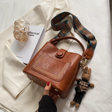 Ndyad Korean style fashion shoulder messenger bag niche design portable bucket bag HZ1024
