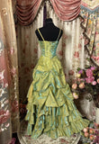Ndyad Sage A-Line Mask Prom Dress Beaded Satin Evening Gown for Birthady&Graduation HZ1024