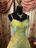 Ndyad Sage A-Line Mask Prom Dress Beaded Satin Evening Gown for Birthady&Graduation HZ1024