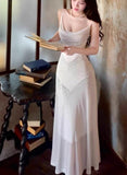 Ndyad White Bodycon Dress Spaghetti Straps Prom Dress Graduation Prom Adult Ceremony Dress HZ1024