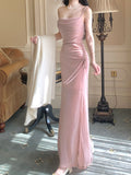 Ndyad Spaghetti Strap Bodycon Dress Sleeveless Prom Dress Quincea?era Prom Dress HZ1024