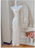 Ndyad Green Mermaid Spaghetti Straps Prom Dress Backless Birthday Graduation Prom Dress HZ1024