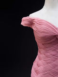 Ndyad Mermaid Off-the-shoulder Tulle Long Prom Dress Adult Ceremony Dress HZ1024