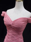 Ndyad Mermaid Off-the-shoulder Tulle Long Prom Dress Adult Ceremony Dress HZ1024