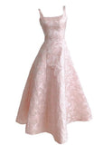 Ndyad A-Line Vintage Butterfly Embroidered Satin Prom Dress Birthday HZ1024