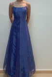 Ndyad Spaghetti Strap Blue Tulle Beaded Prom Dress HZ1024