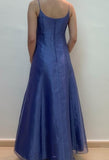 Ndyad Spaghetti Strap Blue Tulle Beaded Prom Dress HZ1024