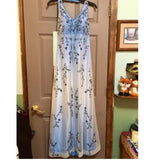 Ndyad Gradient Purple Sheath Halter Neck Satin Prom Dress with Beaded Appliques HZ1024