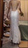 Ndyad Elegant Spaghetti Strap Mermaid Long Prom Dress Simple Wedding Party Dress HZ1024