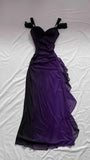 Ndyad Party Dresses Under $160??Elegant Purple Glitter Ruffled Chiffon Prom Dresses HZ1024