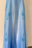 Ndyad Vintage Prom Dress Under $170??Gorgeous Spaghetti Straps Beading Applique Gradient Blue Sleeveless Long Evening Dress HZ1024