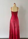 Ndyad Vintage Prom Dress Under $170??Gorgeous Spaghetti Straps Beading Applique Gradient Blue Sleeveless Long Evening Dress HZ1024