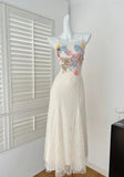Ndyad Sweet Lace Applique Spaghetti Strap Mermaid Sleeveless Long Birthday Prom Dress Adult Ceremony Graduation Prom Dress HZ1024