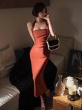 Ndyad style backless halter neck dress HZ1024
