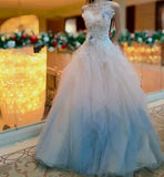 Ndyad Color Strapless Tulle A-Line Long Birthday Ball Dress Beautiful Wedding Dress HZ1024