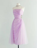 Ndyad Pink Spaghetti Strap Tulle Short Prom Dress Homecoming Dress HZ1024
