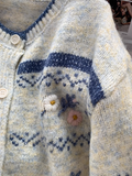 Ndyad Jacquard Crew neck Cardigan HZ1024