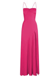 Ndyad Lilac Dresses Gowns Evening Dresses Spaghetti Straps Long Prom Dress Satin Formal Party Dress HZ1024