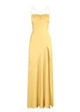 Ndyad Lilac Dresses Gowns Evening Dresses Spaghetti Straps Long Prom Dress Satin Formal Party Dress HZ1024