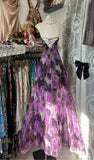 Ndyad Printed A-Line Temperament Sweetheart Neck Backless Party Dress Strapless Birthday HZ1024