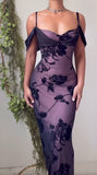 Ndyad Purple Satin Bodycon Dress Black Tulle Spaghetti Strap Ball Dress Birthday Dress HZ1024