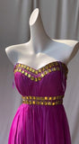Ndyad Sweetheart Neckline Retro Chiffon Ball gown Bright Bridesmaid Dress HZ1024