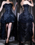 Ndyad Personality Lace A-Line Strapless Prom Dress Birthday HZ1024