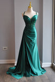 Ndyad Green Sweetheart Neck Mermaid Long Prom Dress Gorgeous Formal Evening Dress HZ1024