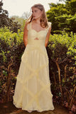 Ndyad Blue Sweetheart A-Line Prom Dress & Wedding Dress??- Elegant Chiffon Ruffled Birthday Party Dress HZ1024