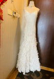 Ndyad Retro Glam Mermaid Gown ¨C Sparkling ??Beaded,Sequins White Chiffon Prom Dress for Formal Events & HZ1024