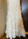 Ndyad Retro Glam Mermaid Gown ¨C Sparkling ??Beaded,Sequins White Chiffon Prom Dress for Formal Events & HZ1024