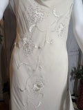 Ndyad Fairytale White Chiffon Short Prom Dress Vintage Applique Beading Party Dresses HZ1024