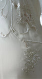 Ndyad Fairytale White Chiffon Short Prom Dress Vintage Applique Beading Party Dresses HZ1024