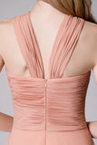 Ndyad Blush Pink Prom & Wedding Dress-Sweet 16 Chiffon Evening Gown for Graduation & Quinceanera HZ1024