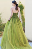 Evafashion ??Fairytale Tulle Ball Dress for Wedding & Birthday - Strapless A-line Evening Dress HZ1024