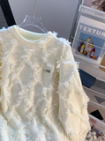 Ndyad Thickened Fringe Crew Neck long sleeve sweater HZ1024