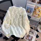 Ndyad Thickened Fringe Crew Neck long sleeve sweater HZ1024