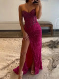 Ndyad Sequins Mermaid Prom Dress With Beading HZ1024