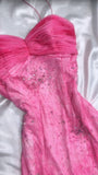 Ndyad Princess Style Beaded Chiffon Prom Dress for Party Glitter 90s Retro A-Line Evening Gown HZ1024