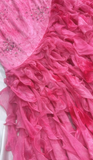 Ndyad Princess Style Beaded Chiffon Prom Dress for Party Glitter 90s Retro A-Line Evening Gown HZ1024