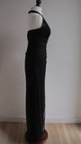 Ndyad Black Chiffon Beaded Neck Prom Dresses Elegant White Ruffle Party Dresses HZ1024